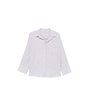 White Sand Women Striped Cotton Shirt